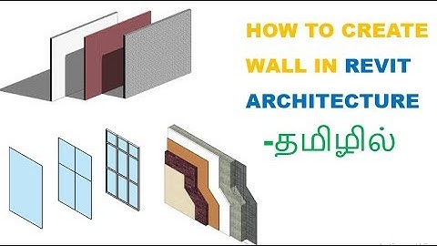 revit architecture-how to create walls in tamil