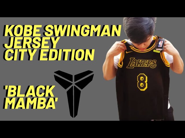100% Authentic Kobe Bryant Nike Lakers Lore Series Black Mamba City Jersey  44 M 