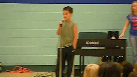 Jack singing "Eye of the Tiger" School Talent Show