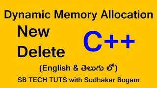 Dynamic Memory Allocation in C++ | New and Delete Operators in c++ | C++ Programming | in telugu screenshot 5