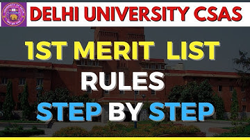 Delhi University CSAS phase 3 1st Merit list important rules.#cuet2023 #duadmission2023