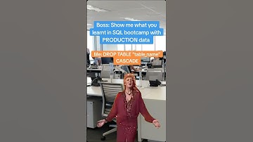 NEVER use DROP TABLE in SQL on production data (unless you know exactly what you