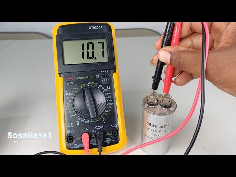 How to test a capacitor with a digital multimetrer DT9205A (4K UHD)
