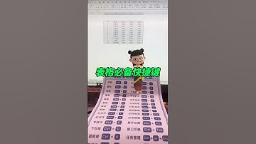 跟这哪吒一起学习快捷键！Excel表格必备的一秒操作～！#wps #办公技巧 #干货分享 #excel #快捷键