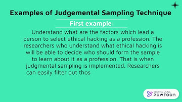 JUDGEMENTAL SAMPLING TECHNIQUE - GROUP 6