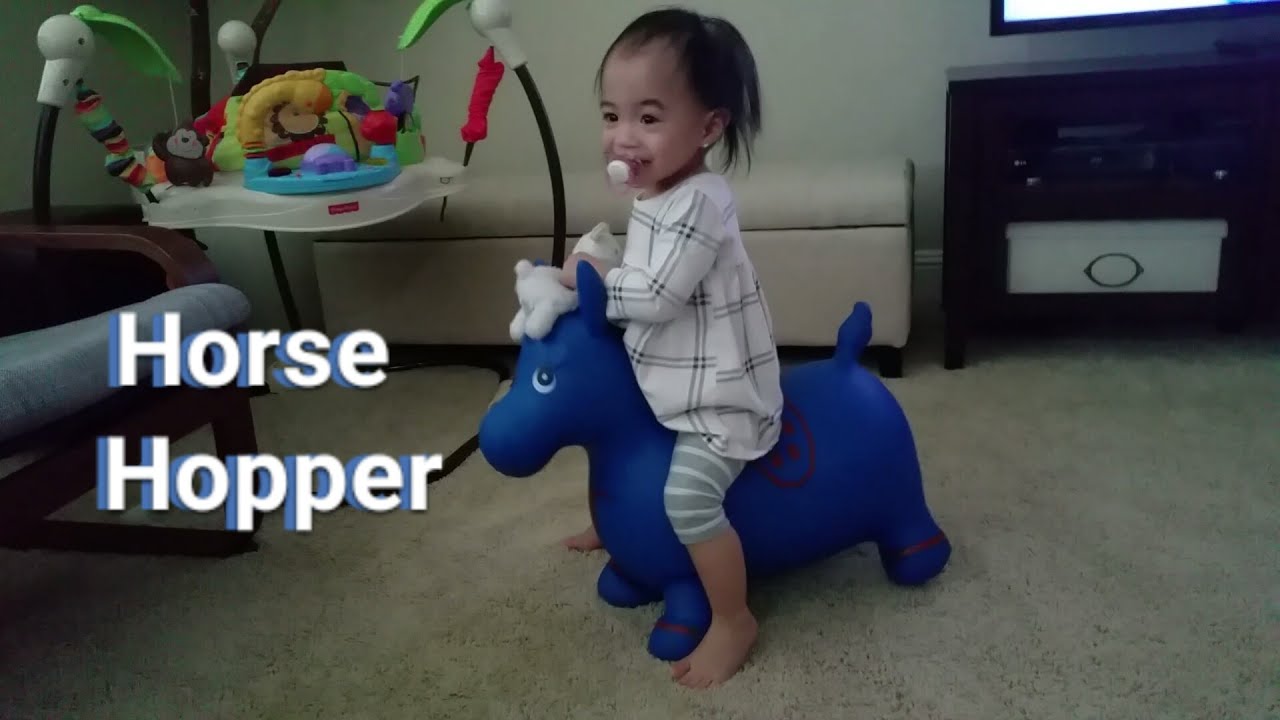 Made Durable Rubber with Pump Tootiny Hopper Horse Bouncy Toy for Children from 12 Years Month of Life Available in 5 Colours Black
