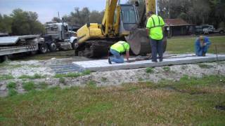 Loading Pre-Cast Submerged Boat Ramp Built By Cray Marine!