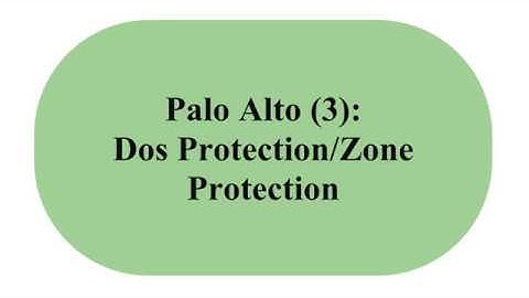 Zone Protection / Dos Protection in Palo Alto Firewall