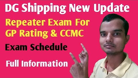 GP Rating & CCMC Repeater Exam Notice