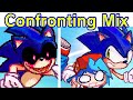 Friday Night Funkin&#39; Confronting yourself FF MIX, Good &amp; Bad Ending (BF Sonic &amp; Sonic.EXE) (FNF Mod)