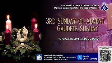 12 December 2021, 3rd Sunday of Advent  Gaudete Sunday