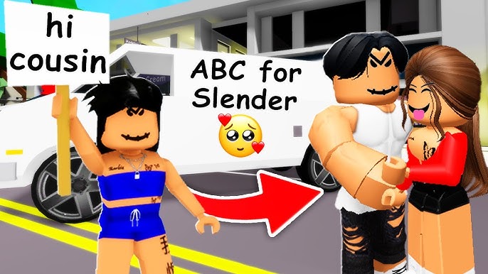 pretending to be a slender girl in ROBLOX BROOKHAVEN RP! 