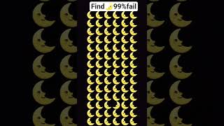 find 🌛#emoji #emojyfind #emojichallenge #youtubeshorts #trending #puzzle #illusion #riddles #shorts