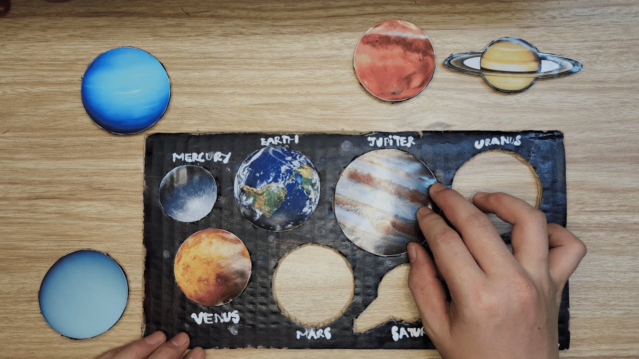 DIY Cardboard Planet Puzzles | How to make Cardboard Solar System