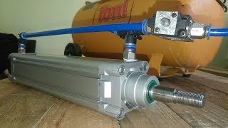 Pneumatic basics  air compressor, valve & cylinder speed control (Part 1 Plastic Injector )