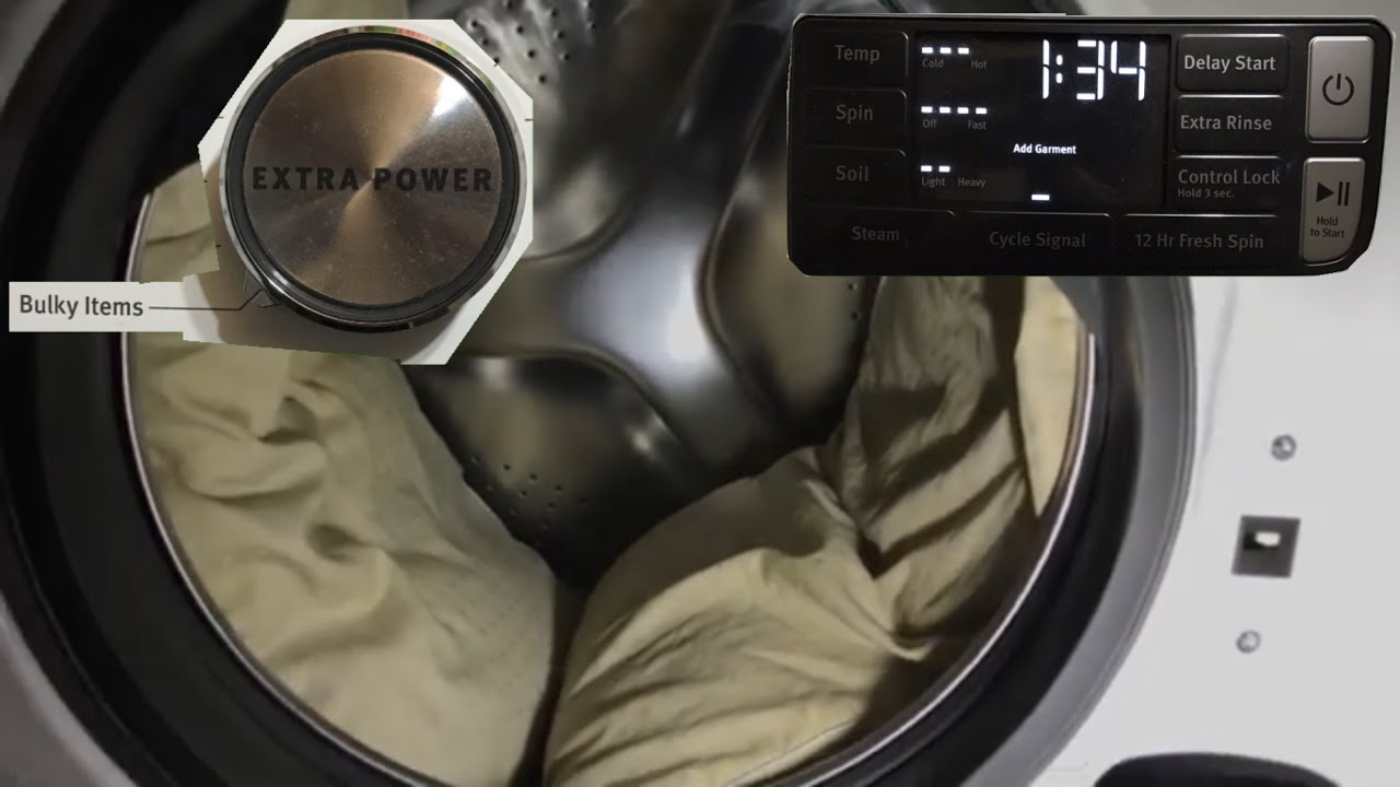 Maytag Washer Bulky items cycle (Washing Pillows) YouTube