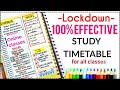 Topper Student Timetable In Lockdown | 100% Effective Study Timetable for student- Powerful Technic