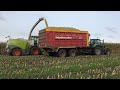 Mais hakselen door LU Schoemaker met Claas Jaguar 970 + John Deere 7280R en Deutz Fahr 6175 (2020)