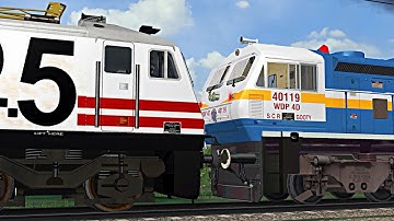 Loco Failed of Pallavan Superfast Express || Rescue By GY WDP4D in MSTS Open Rails