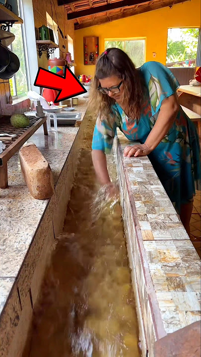 Kitchen With Its Own River #shorts