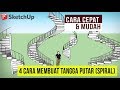 Sketchup - 4 Cara Cepat Membuat Tangga Putar (Spiral)