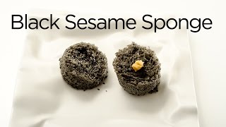 Black Sesame Microwave Sponge Cake and Miso