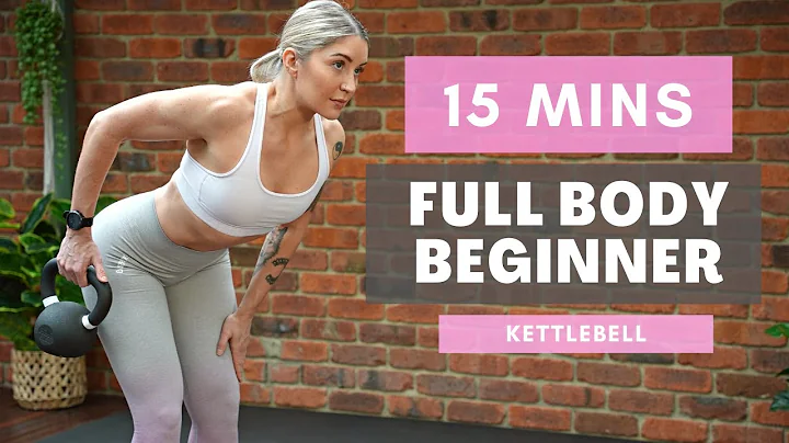 15 Min BEGINNER FULL BODY KETTLEBELL (Vocal Instru...