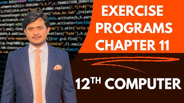 Exercise C Programs Chapter 11 | 12th Computer | ICS Part 2 Computer
