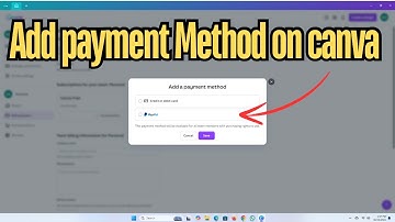 How to Add Payment Method On Canva Pc or Laptop