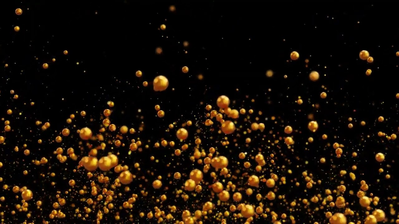 Mesmerizing Confetti footage GOLDEN BOKEH 4K 3d abstract digital technology animated light  