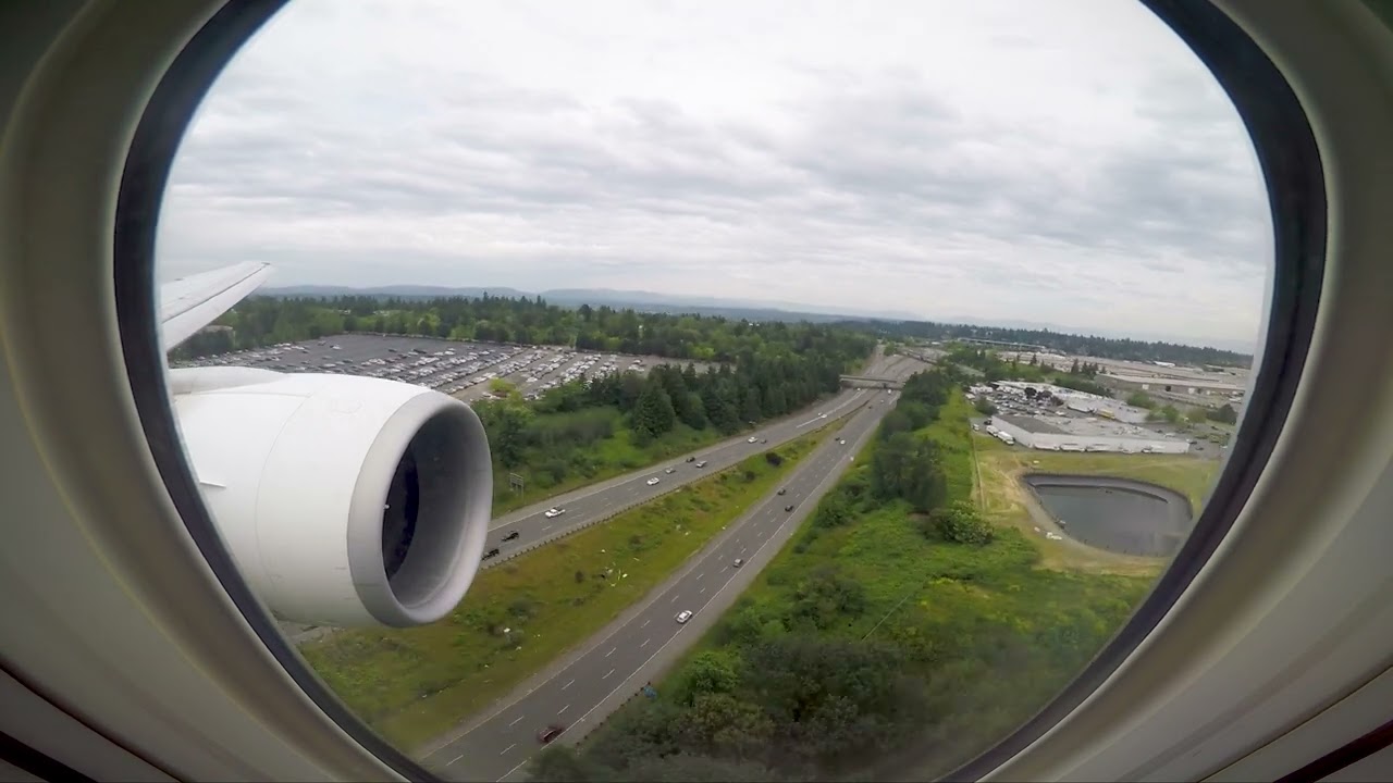 B777-300 ER USA, Seattle –Tacoma Int. Airport Landing | Turkish Airlines | Inaugural Flight