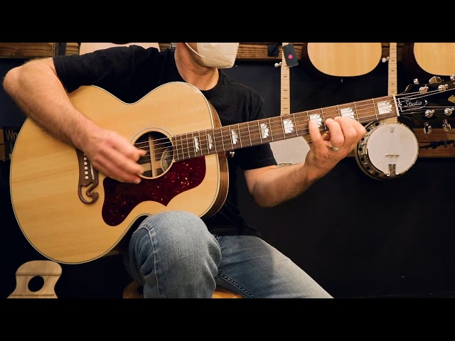 Gibson MCJB2SWLAN SJ-200 Studio Walnut Acoustic Guitar, Antique