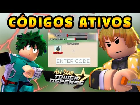 TODOS OS CÓDIGOS ATIVOS NO ALL STAR TOWER DEFENSE