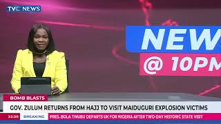 Gov. Zulum Returns From Hajj, Visits Maiduguri Explosion Victims