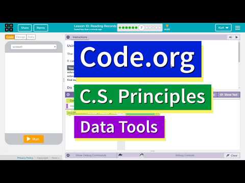 Reading Records Lesson 10.7 Tutorial with Answers Code.org CS Principles + CodeAI