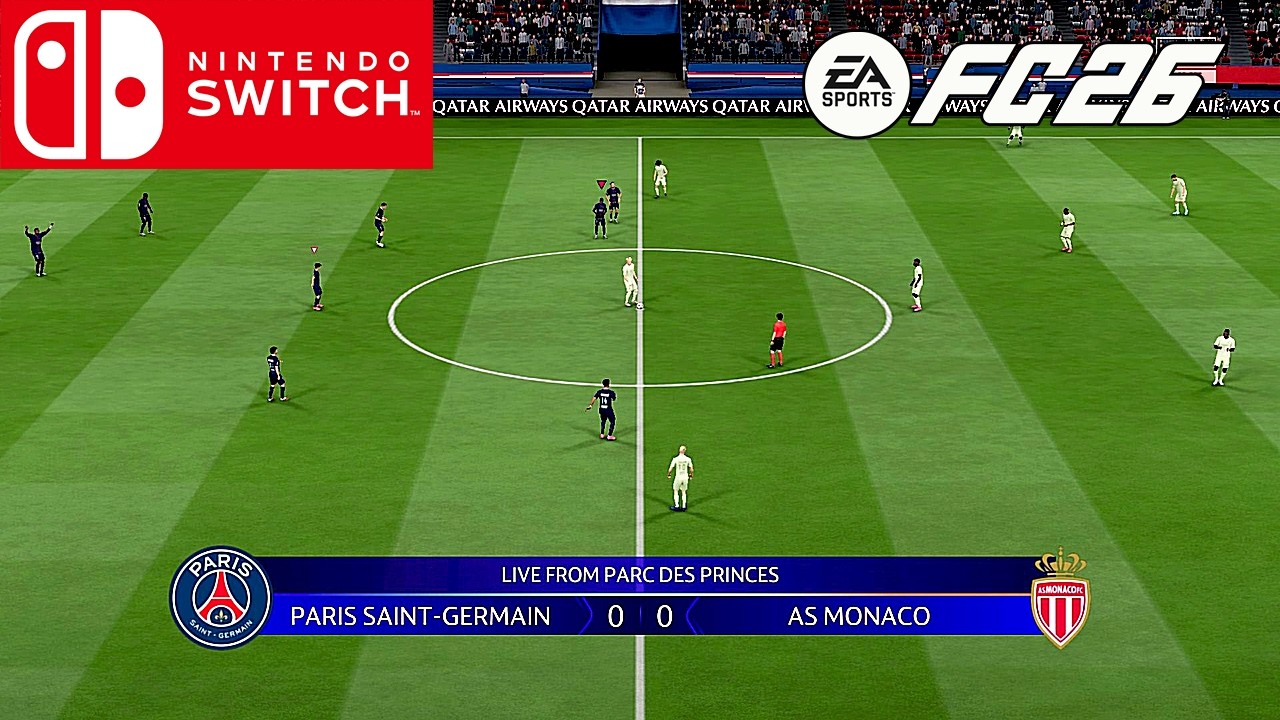 EA SPORTS FC™ 26 - PSG vs Monaco | Gameplay Nintendo Switch | UEFA Champions League