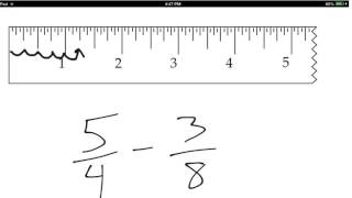 Subtracting Fractions on a Ruler