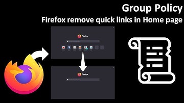 Group Policy: Firefox remove quick links in Home page