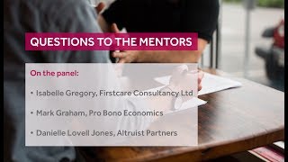Becoming a mentor Questions to the panel