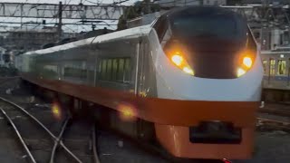 78M 特急ときわ78号品川行き E657系カツK3編成(フレッシュひたちリバイバルカラー「オレンジパーモン」)松戸駅3番線超高速通過!