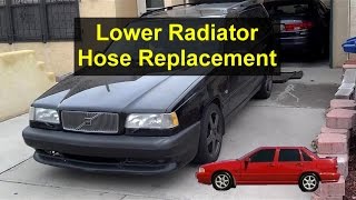 Lower radiator hose replacement, Volvo 850, S70, V70, etc. - VOTD