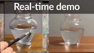 How to paint glass and water - oil painting demo by Aleksey Vaynshteyn