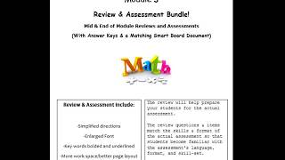 Grade 5, Module 3 Review and Assessment Bundle