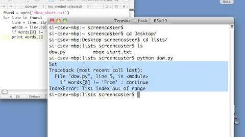Python for Informatics - Exercise From Chapter 8