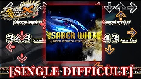 【DDR X】 SABER WING (AKIRA ISHIHARA Headshot mix) [SINGLE DIFFICULT] 譜面確認＋クラップ