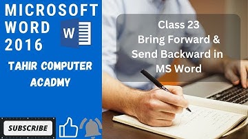23 | Bring Forward & Send Backward in MS Word | How set up and Down text and Shapes | Important Lect