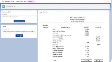 Salesforce Einstein Vision OCR Tabular Model
