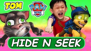  Paw Patrol Hide N Seek Mighty Pups And Talking Tom In Real Life Hides From Nate