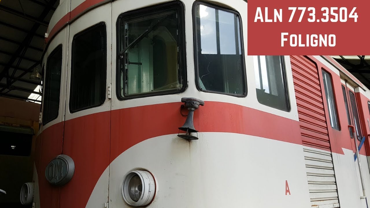 ALn 773.3504 in sosta nell'hub di Fondazione FS a Foligno