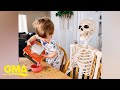 2-year-old’s new best friend is a 5-foot skeleton named Benny l GMA Digital